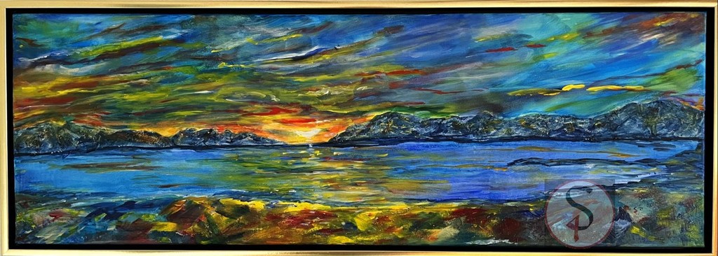 Schottischer Sonnenuntergang Acryl